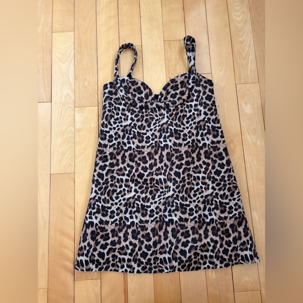 NWT DHRUV KAPOOR neoprene leopard dress